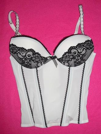 Kremovy korzetik push up, 70c