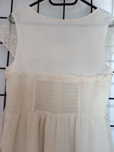 Krémové spoločenské šaty, m