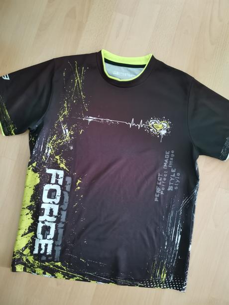 Cyklo tricko force art neonova/cierna, s
