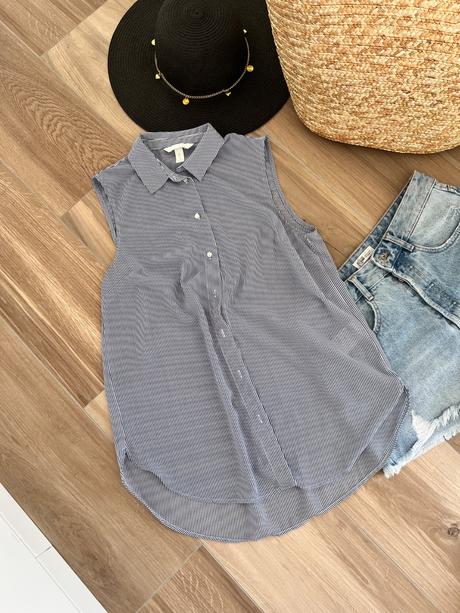 Pásikový top, h&m,s