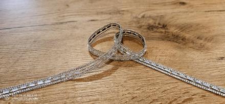 Hot fix nažehľovacia lemovka - 12 mm - strieborná, 