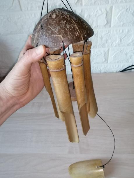 Drevená, bambusová zvonkohra, 