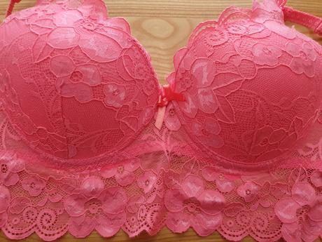Ružová čipkovaná podprsenka, gate,75c