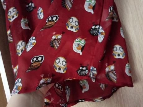 Blúzka so sovičkami, xs
