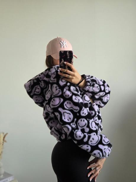 H&m x smiley kožúšok m, h&m,m
