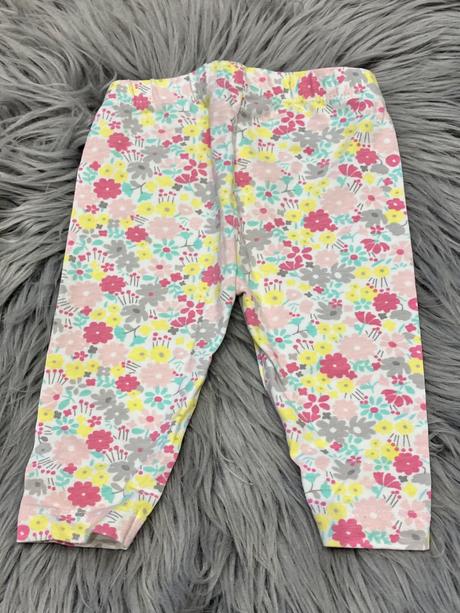 Dievčenské kvetované legíny (56), nutmeg,56