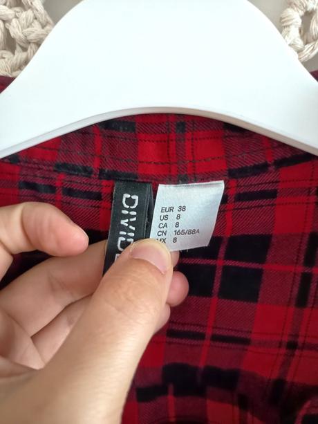 Krátka karovaná košeľa h&m, h&m,m