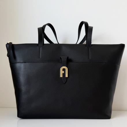Furla shopper tote čierna / zlatá lg, originál, furla