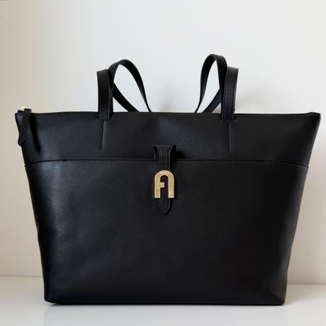 Furla shopper tote čierna / zlatá lg, originál, furla