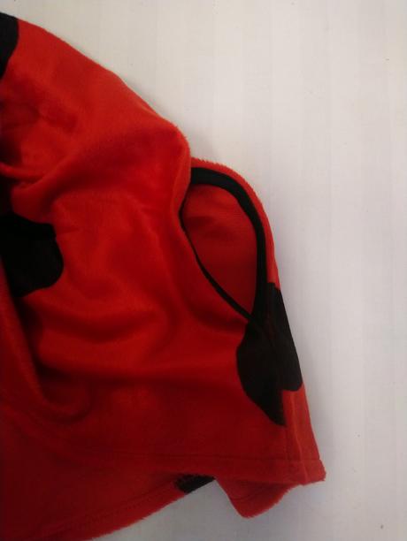 Zamatový kostým pončo lienka, 92-104 cm, 