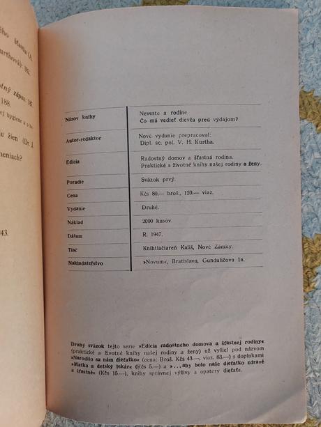 Čo ma vedieť dievča pred vydajom 1947, 