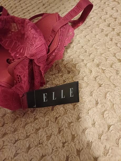 Čipkovaná braletka v burgundy farbe veľ.l, elle,l