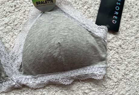 Nová sivá mäkká bavlnená podprsenka, xl/42, xl