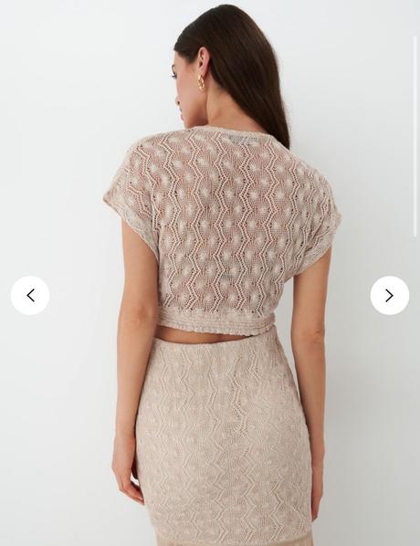 Kropové tričko hačkované, mohito,m