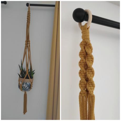 Závesný macramé držiak na kvety, 