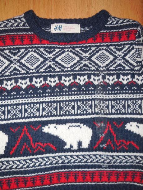 Svetrík so zimným motívom, h&m,86