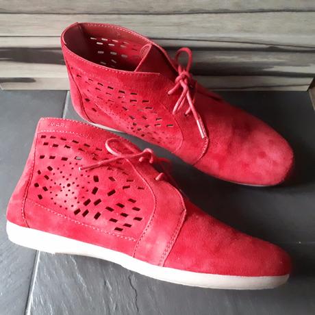 Bordové kožené topánky marc shoes, 36