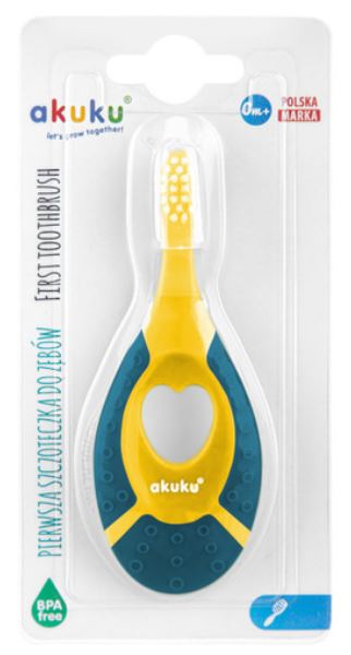 Akuku zubná kefka pre deti 0-2 rokov,