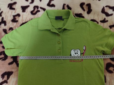 Zelená dámska polokošela so zubarskou tematikou, v, s