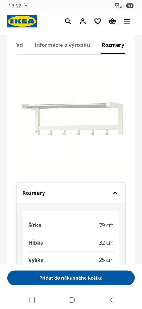 Tjusig vešiak ikea,