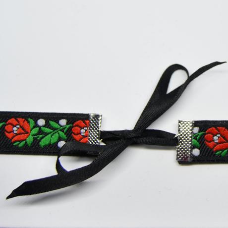 Dámsky úzky folklórny ľudový opasok na stužku, 