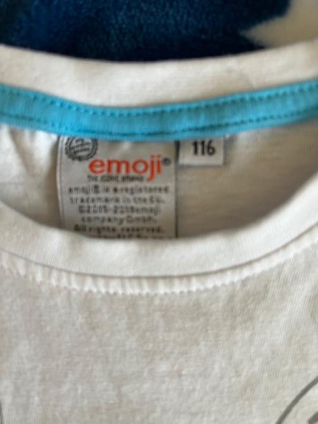 Tričko smajlík emoji 1x oblečené, 116