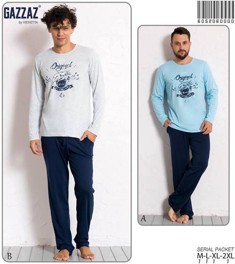 Pánske bavlnené pyžamo, l / m / xl / xxl