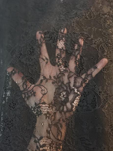 Čipkované tričko s/m, h&m,s