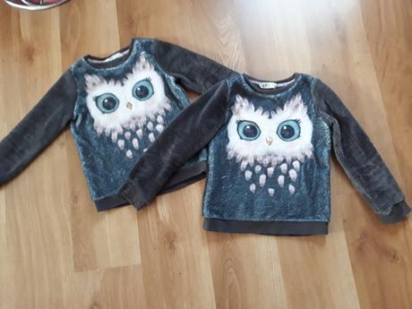Teplý pulóvrik so sovičkou, h&m,122