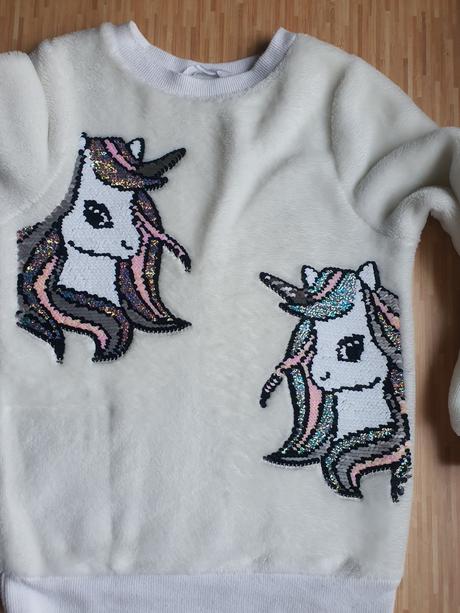 Hunata mikinka s flitrami, h&m,110