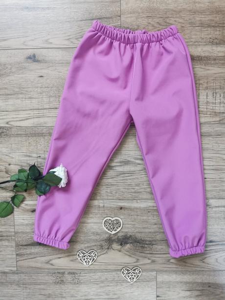 Jednofarebné softshellove nohavice, 86 - 128