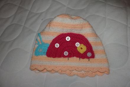 Lienková handmade čiapočka na 2-3 roky, 86