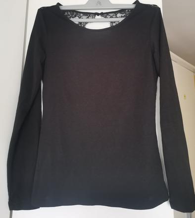 Tričko s čipkou, h&m,s