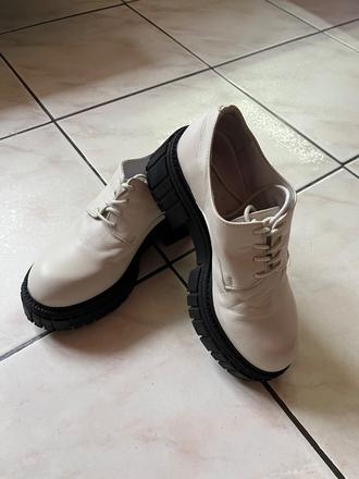 Štýlové topánky z pravej kože 1x obuté, 37