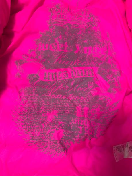 Prešívaná vetrovka s neónovou ružovou zn. uncs, l / m