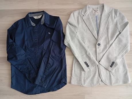Sako + košeľa 146/152, h&m,146