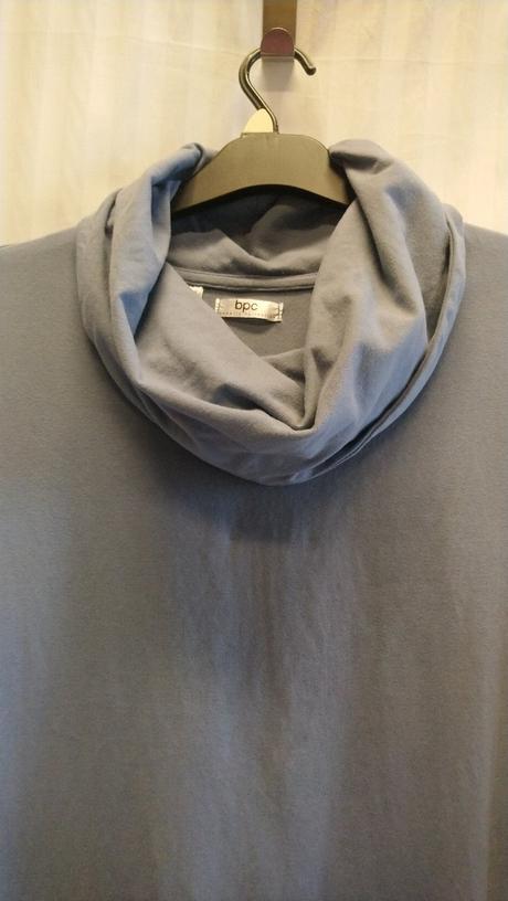 Modrý elastický top, rolák, vzor, bonprix,xxl/xxxl, bonprix,xxxl