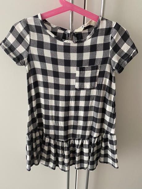 Kockované šaty, h&m,104