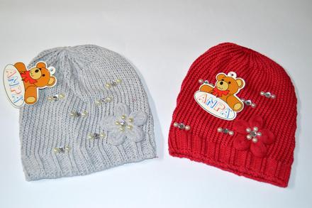 Háčkovaná čiapočka s kvetom, 128