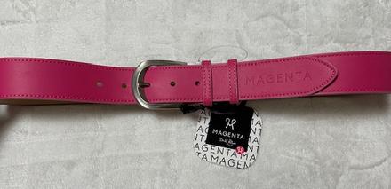 Ružový kožený opasok zn. magenta, 