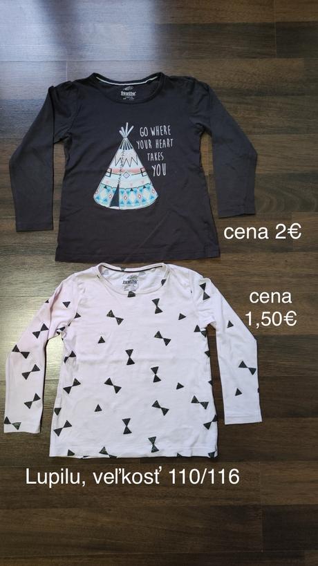 Tričká dlhý rukáv, 116
