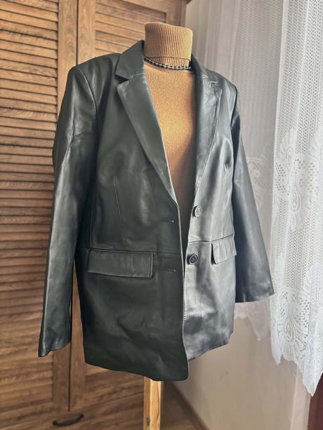 Kožený blejzer, jahňacia nappa koža, bonprix,46