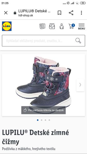 Aká je vnútorná dĺžka topánok 22 a 23 z Lidla?