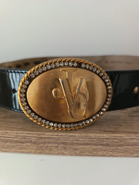 Versace damsky lakovany kozeny opasok, versace