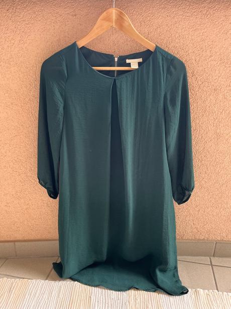 Smaragdové šaty h&m 34, h&m,34