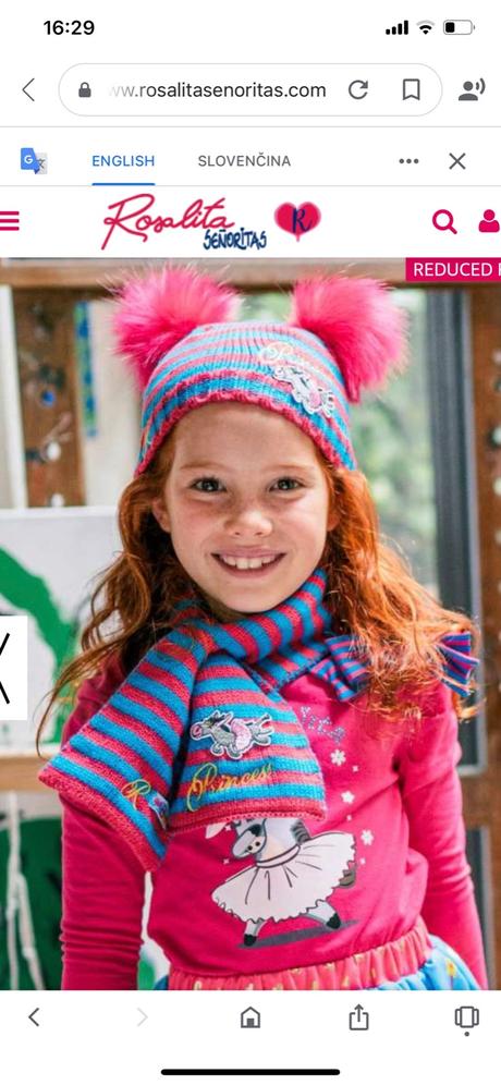 Rosalita señoritas set čiapka šál 4-6 rokov, rosalita senoritas,104