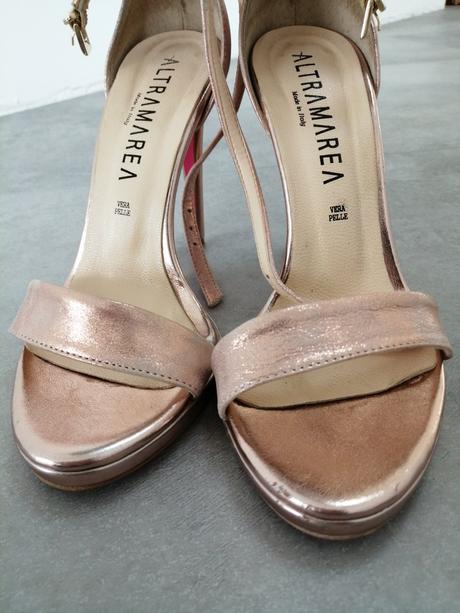 Metalické sandále, 36