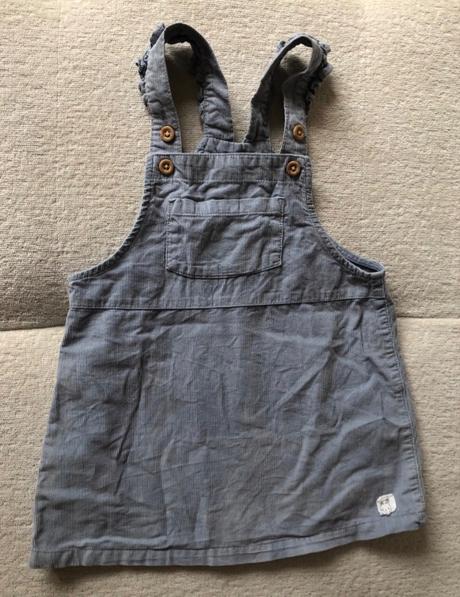 Modré menčestrové šaty na traky h&m, 86, h&m,86