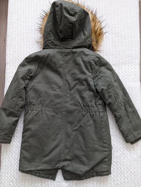 Parka zateplená kožušinkou, c&a,128