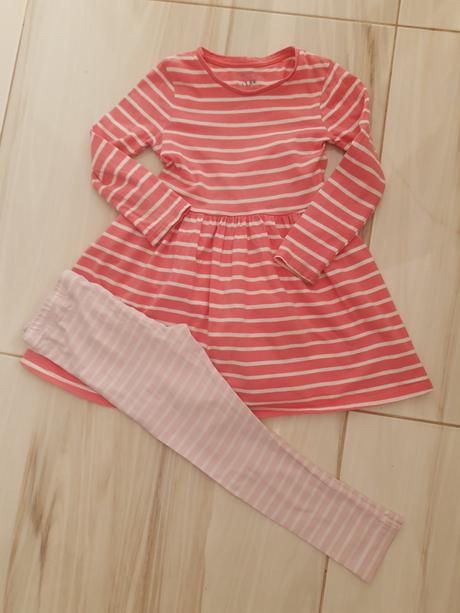 Pásikavé detské šaty 110, 110